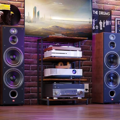 AV Media Stand with Power Strips