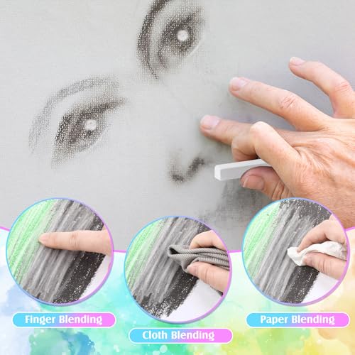 24 Pcs Soft Pastel Drawing Chalk Set Square Sketch Chalk Non (24 Count)