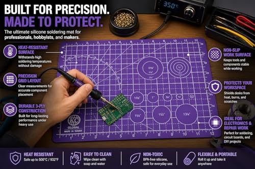 A4 (13"x9") Professional Grade Self-Healing Double-Sided PVC Cutting Mat (Purple) - Odor-Free, Eco-Friendly, Non-Slip, Premium Desk Mat for DIY, Crafting, Model Building and Art Projects