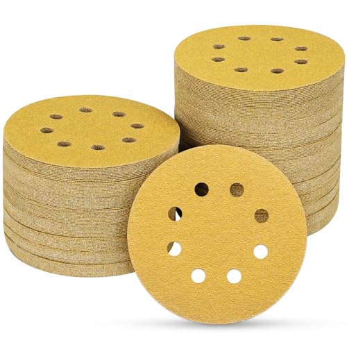 100PCS 5 Inch Sanding Discs 100 Grit Random Orbit Sander Sandpaper (100 Count)