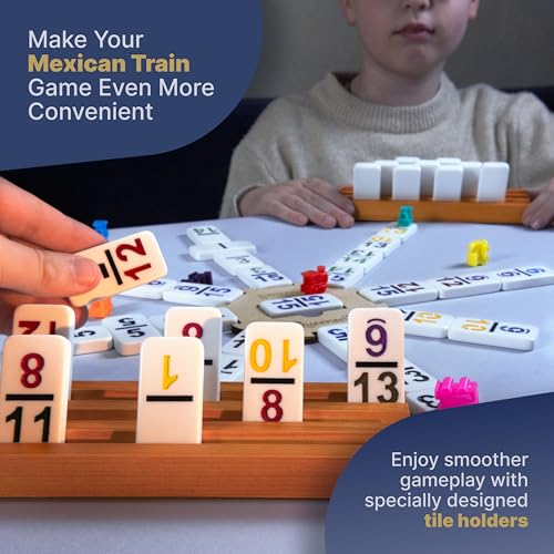 Mexican Train Dominoes Set Double 15 with Numbers