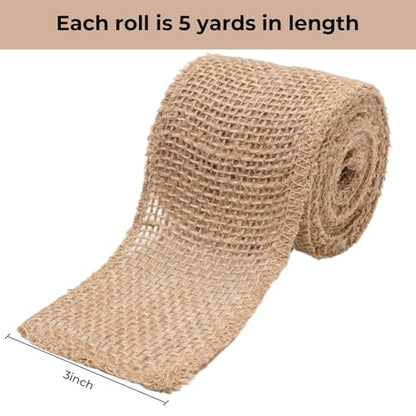 Natural Burlap Fabric Roll 10 Yards (2 Count)