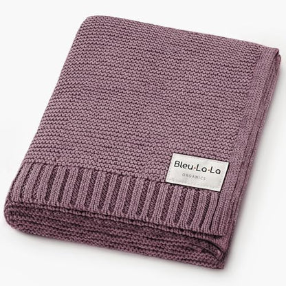 100% Organic Cotton Heritage Knit Textured Baby Quilt Blanket