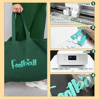 Turquoise Puff Vinyl Heat Transfer