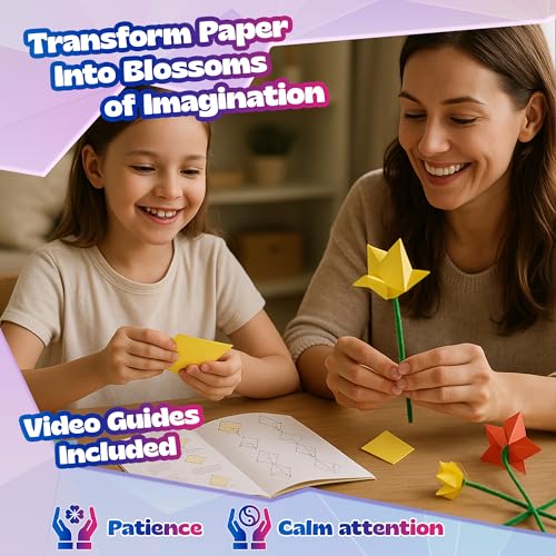 Flower Origami Kit for Kids Ages 8