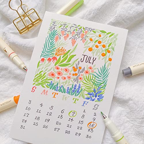 Brush Tip Marker Pens (12 Count)