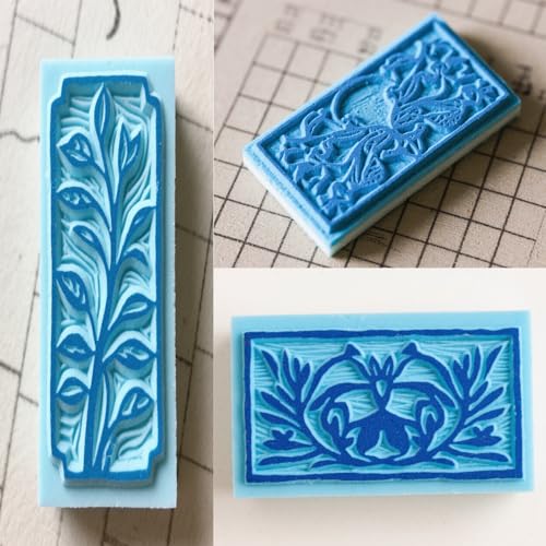 20 Pcs 4" x 6" Blue Rubber Carving Blocks (20 Count)