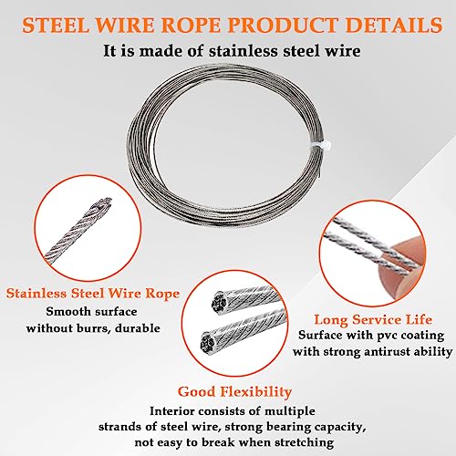 Picture Wire Hanging Kit Supports Up to 40lbs for Painting Frame Mirror