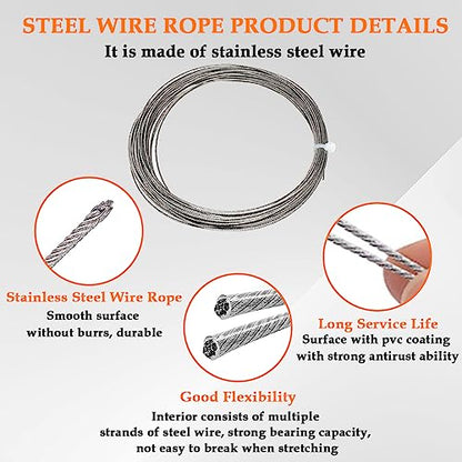 Picture Wire Hanging Kit Supports Up to 40lbs for Painting Frame Mirror