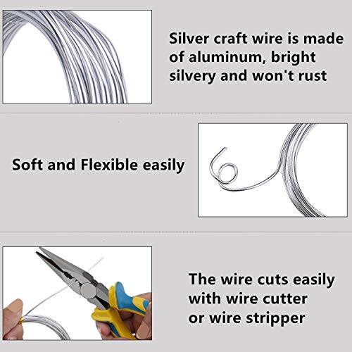 6 Rolls Silvery DIY Craft Art Aluminum Wire