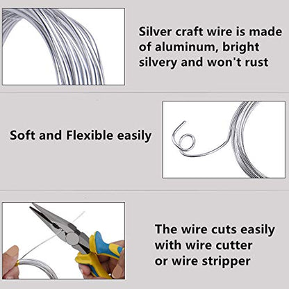 6 Rolls Silvery DIY Craft Art Aluminum Wire