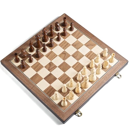 17'' Magnetic Wooden Chess Set for Adults Kids