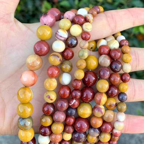 120pcs Adabele Natural Mookaite Jasper Gemstone 6mm Round Beads (124 Count)