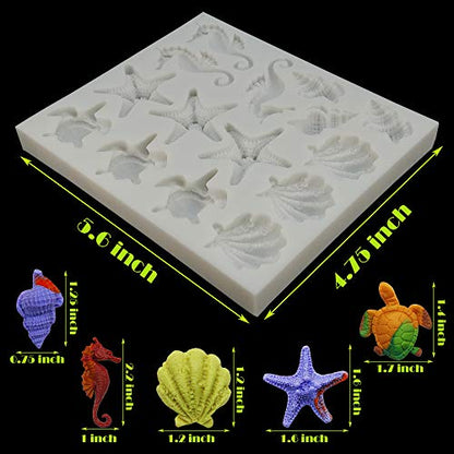 Marine Theme Fondant Silicone Molds
