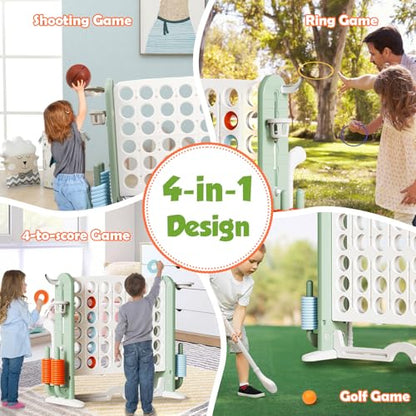 Giant 4 in a Row Connect Game with Mesh Fabric