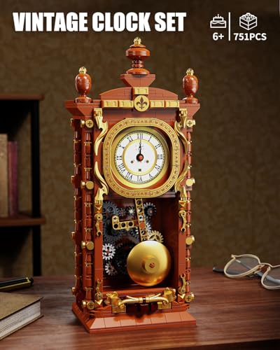 Vintage Pendulum Clock Building Block Set (751 Count)