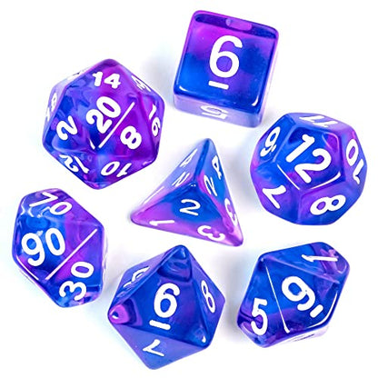DND Dice Set D&D Polyhedral Dice with Dice Bag (7 Count)