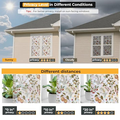 Rainbow 3D Window Stained Glass Privacy Film Decorative