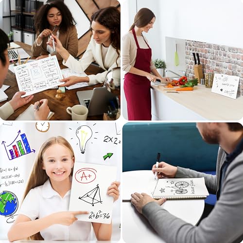 25 Pack Dry Erase Lapboards 9 inch by 12 inch Large Whiteboard White Board Set Great for Teachers (25 Count)