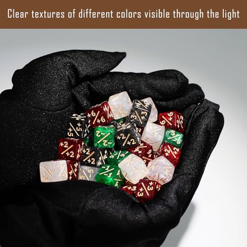 108PCS MTG Keyword Tokens & 12mm MTG Life Counter Dice Set for Magic Card