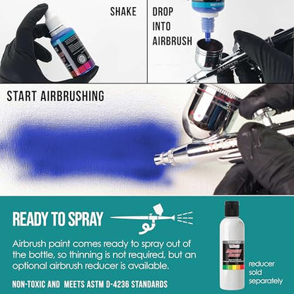 Opaque Aqua Blue Acrylic Airbrush Paint