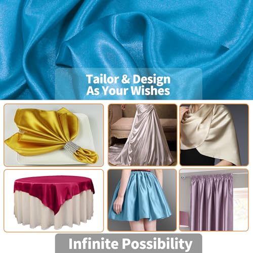 Aqua Blue Satin Fabric