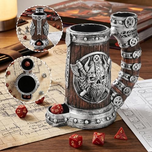 DND Dice Tower Mug Dice Roller Tower with 7 PCS Dice Set