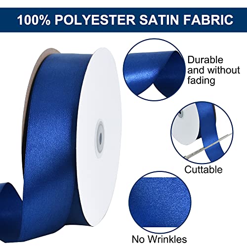 100 Yard Navy Blue Satin Ribbon 1 (300 Foot)