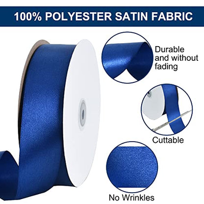 100 Yard Navy Blue Satin Ribbon 1 (300 Foot)