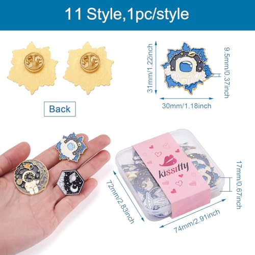 11pcs Space Enamel Pins Set (11 Count)