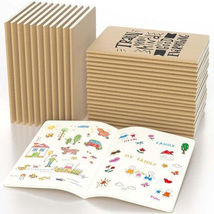 32 Pack Blank Notebook Journals Bulk