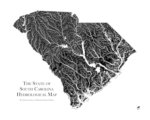 Hydrological River Map of South Carolina