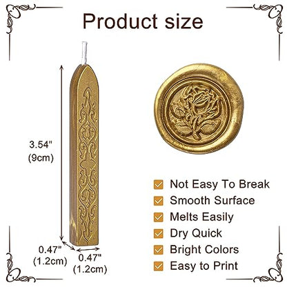 12Pcs Sealing Wax Sticks for Wax Seal Stamp (12 Count)