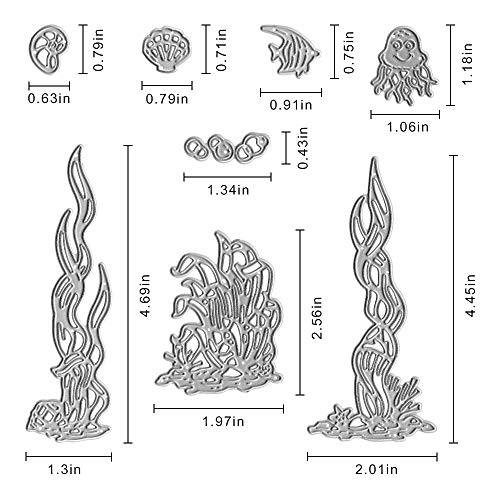 Metal Sea Grass Seaweed Coral Tropical Fish Cutting Dies