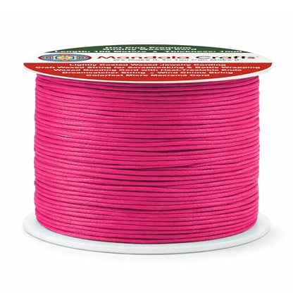 1mm Hot Pink Waxed Cord