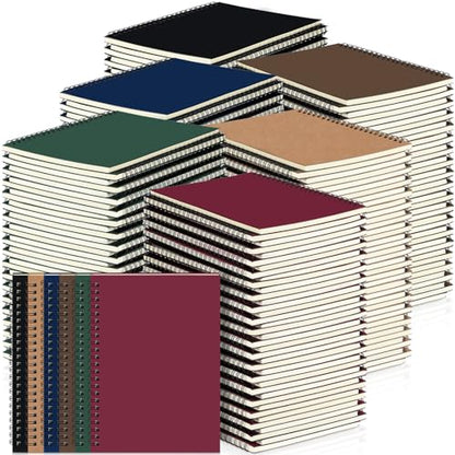 Spiral Notebook Bulk A5 College Ruled Journals Notebooks Lined 8.3 x 5.5 Inch Note Books Writing Thick Paper Notebook for Christmas Office Business School Gifts Supplies