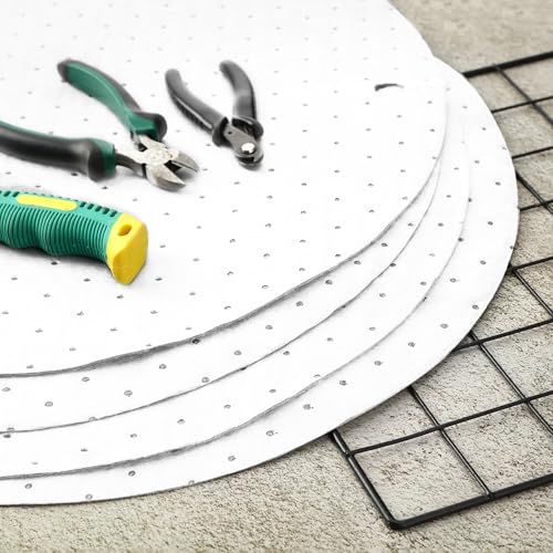 25 Pcs Drum Top Oil Absorbent Pads for 55 Gallon Drums Barrel Absorbent Pads Mat 22" Diameter Lid Oil Mat with Bungs 0.75" and 2" Diameter (25 Count)