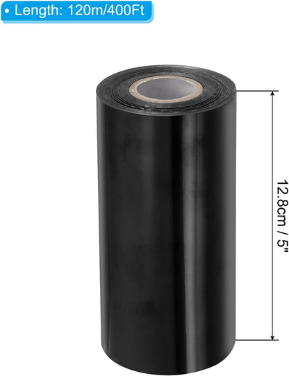 PATIKIL 5"x400Ft Hot Stamping Foil Paper, Heat Transfer Hot Stamping Paper Foil Roll for Leather DIY Logo Decor Craft Gift Package Scrapbook Card, Black