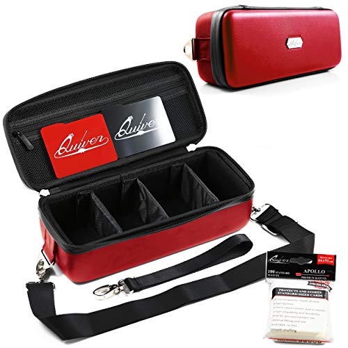 Red Bolt Card Carrying Case fits PM Cards and other TCG Games