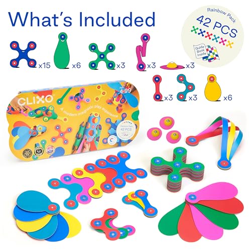 Rainbow Pack Flexible Magnetic Building Toys for Kids