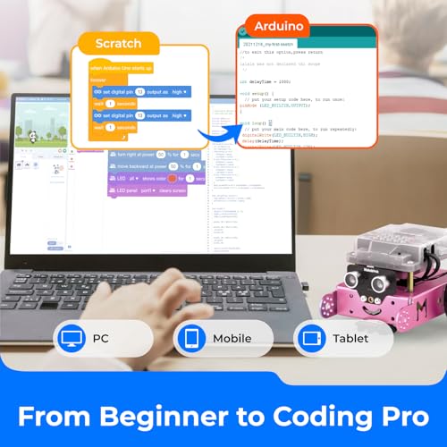 mBot Pink STEM Coding Robotics Toy Kit for Girls & Kids Ages 8