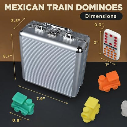 Mexican Train Dominoes Set Double 15 for Adults and Family