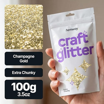 Craft Glitter Champagne Gold 100g Extra Chunky Glitter (3.5 Ounce)