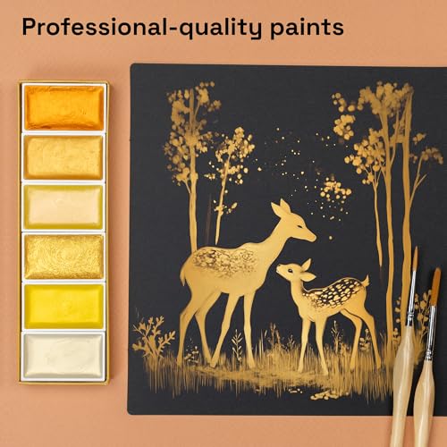 Professional Metallic Watercolor Paint Set for Adults