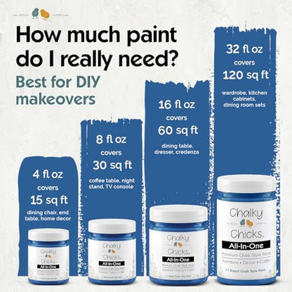 Navy Blue 32 Fl Oz Chalk Paint for Furniture All in One