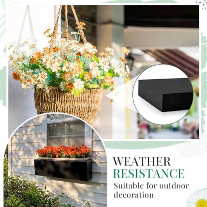 2 Pcs Black Reusable Floral Foam Blocks Water Weather Resistant Dry Floral Foam for Artificial Flower Arrangements Outdoor Hanging Florist Plant Bases for DIY Wedding
