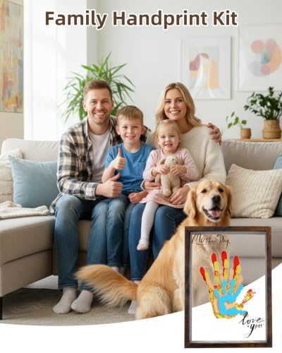 11Pcs Family Handprint Kit DIY Hand and Footprint Casting Kit with Keepsake Photo Frame