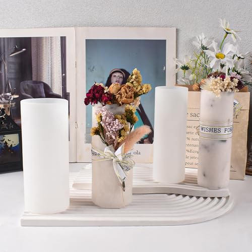 2 Pack Cylinder Mold 6 Inch Cylinder Candle Pillar