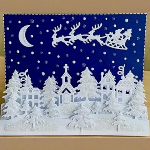 Metal Cutting Dies DIY Merry Christams Embossing Stencil Template Scrapbooking Card Making Mold Photo Album Arts Crafts Tools