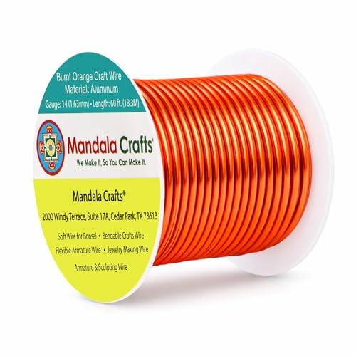 14 Gauge Burnt Orange Anodized Aluminum Craft Wire